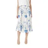 Ichi White Viscose Skirt In Animal Print