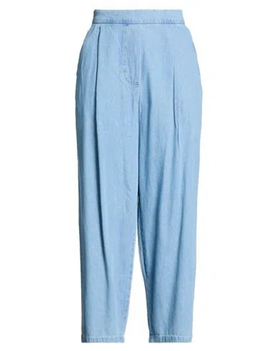 Ichi Woman Jeans Blue Size 10 Cotton In Animal Print