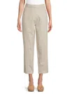Ichi Women's Cotton-linen Cropped Pants In Birch
