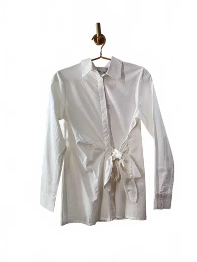 Ichi Women's Lia Long Sleeve Shirt In White