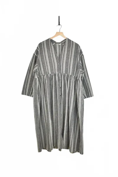 Ichi Women's Random Stripe Dress In Gray