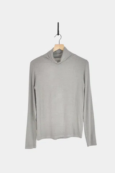 Ichi Women Rib Turtle Neck Top In Gray