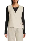 Ichi Women's Wrap Tie Vest In Birch