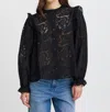 Ichi Yarrow Top In Black In Black
