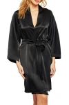 Icollection Long Sleeve Satin Robe