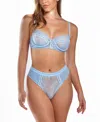 ICOLLECTION WOMEN'S 2PC. LINGERIE SET PATTERNED WITH SOFT LACE