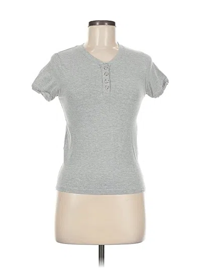 Pre-owned Icon Apparel Short Sleeve Top Gray Crew Neck Tops