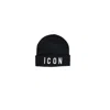Icon Black Acrylic Hats & Men's Cap In Black