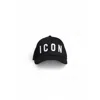 Icon Black Cotton Hats & Men's Cap In Black