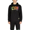 Icon Black Cotton Men's Sweater In Black
