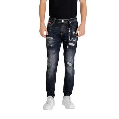 Icon Blue Cotton Skinny Jeans In Black