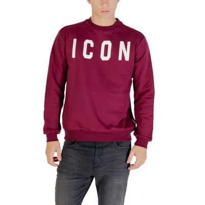 Icon Bordeaux Cotton Sweatshirt In Red