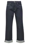 Icon Denim Denim Trousers With Belt Loops In Blue