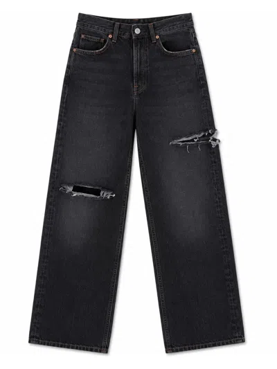Icon Denim Distressed Jeans In Black