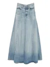 Icon Denim A-line Denim Maxi Skirt In Blue