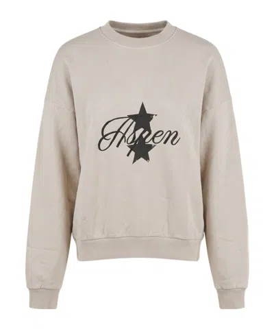 Icon Denim Aspen Logo-print Sweater In Beige