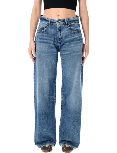 Icon Denim Poppy Eclipse Wide Leg Jeans In Blue
