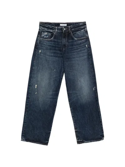 Icon Denim Bea Distressed Wide-leg Jeans In Blue