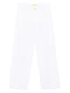 Icon Denim Poppy White Jeans With Medium Rise And Logo Patch On The Rear In Denim Woman