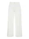 Icon Denim Poppy White Jeans With Medium Rise And Logo Patch On The Rear In Denim Woman In White