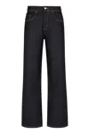 Icon Denim 'daddy Jean' Blue Jeans With Logo Detail On The Rear And Logo Patch On The Rear In Denim