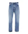 Icon Denim Light Blue Jeans With Belt Loops And Logo Patch On The Rear In Denim Man In Blue