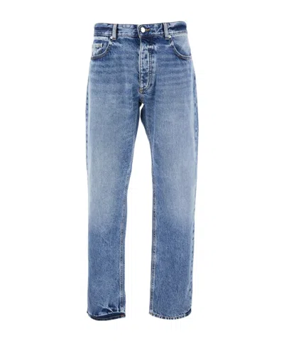 ICON DENIM ICON DENIM JEANS WITH BELT LOOPS AND LOGO PATCH