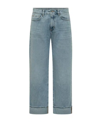 Icon Denim Tiny Turn-up Jeans In Blue