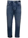 Icon Denim Jeans Regular Corto In Blue