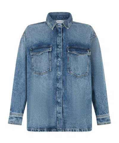 Icon Denim Long-sleeved Denim Shirt In Blue