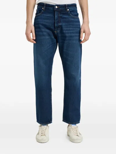 Icon Denim Buttoned Jeans In Blue