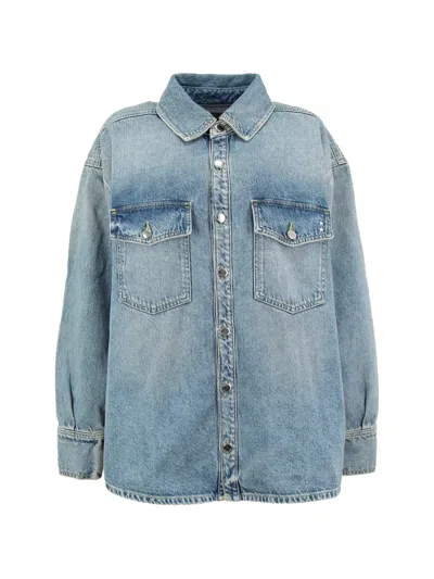 Icon Denim Button-up Denim Shirt In Blue