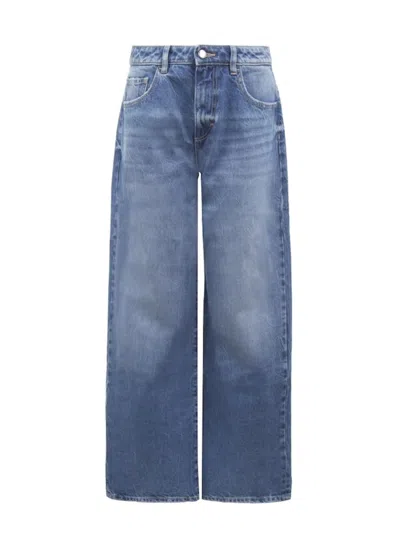 Icon Denim Classic High-waisted Jeans With Belt Loops And Five Pockets In Blue