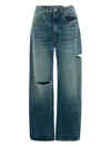 Icon Denim Denim Trousers With Belt Loops In Blue