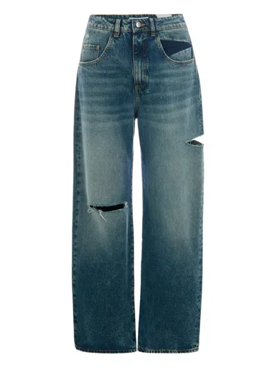 ICON DENIM CUT-OUT DETAIL JEANS