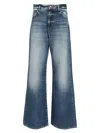 Icon Denim Poppy Blue Jeans With Medium Rise And Logo Patch On The Rear In Denim Woman