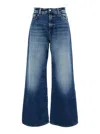 Icon Denim Poppy Blue Jeans With Medium Rise And Logo Patch On The Rear In Denim Woman In Blu