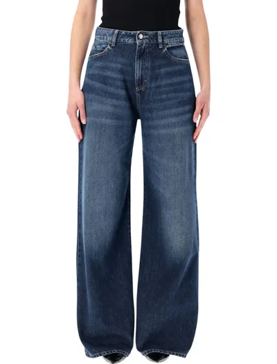 Icon Denim Debby Wide-leg Cotton Jeans In Blue