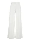 Icon Denim Poppy White Jeans With Medium Rise And Logo Patch On The Rear In Denim Woman In White