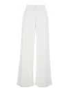 Icon Denim Poppy White Jeans With Medium Rise And Logo Patch On The Rear In Denim Woman In White