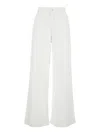Icon Denim Poppy White Jeans With Medium Rise And Logo Patch On The Rear In Denim Woman In White