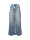 Icon Denim Debby Wide Leg Blue Jeans In Blue