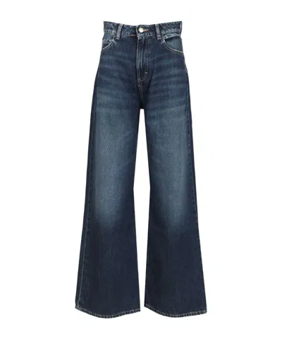 Icon Denim Debby Wide-leg Cotton Jeans In Blue