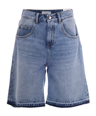 Icon Denim Denim Bermuda Shorts In Blue