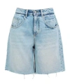 Icon Denim Grey Jeans With Wide Leg And Logo Patch On The Rear In Denim Woamn In Blue