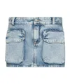 Icon Denim Denim Mini Skirt With Belt Loops