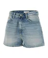 Icon Denim Denim Shorts With Belt Loops