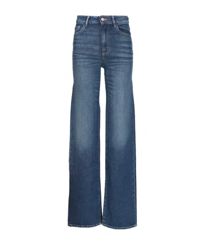 Icon Denim Denim Trousers With Belt Loops In Blue