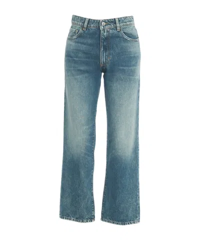 Icon Denim Denim Trousers With Belt Loops In Blue