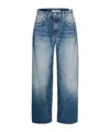 Icon Denim Bea Blue Jeans With Wide Leg And Logo Patch On The Rear In Denim Woman In Blue